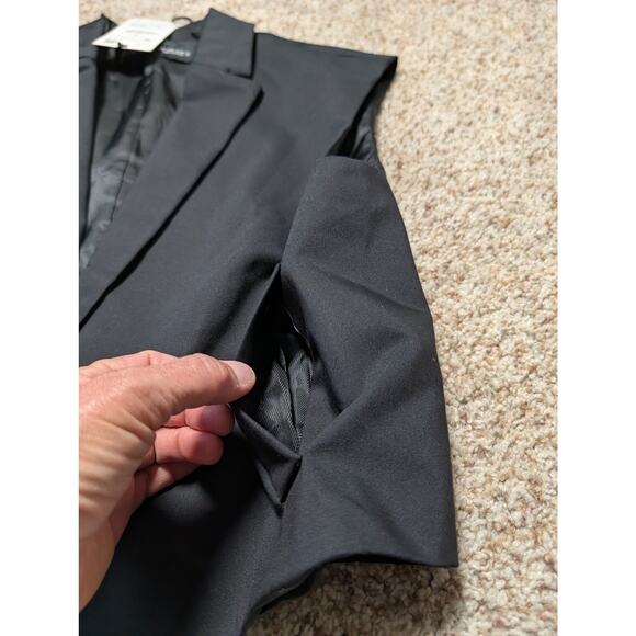 ZARA women's Black VEST, Size Small slightly cropped styling, NWT - Picture 8 of 12